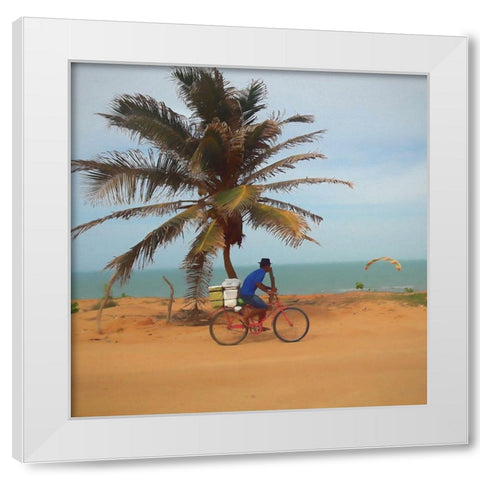 Island Delivery White Modern Wood Framed Art Print by Bolokofsky, Ronald