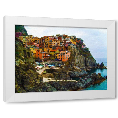 Italy White Modern Wood Framed Art Print by Bolokofsky, Ronald