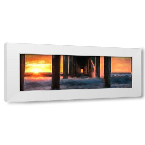 La Jolla Sunset White Modern Wood Framed Art Print by Bolokofsky, Ronald