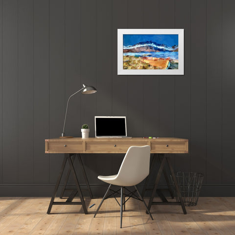 Loch Ruthven White Modern Wood Framed Art Print by Bolokofsky, Ronald