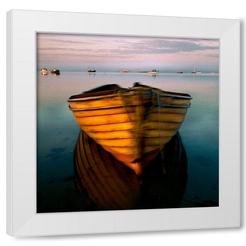 Morning Reflections White Modern Wood Framed Art Print by Bolokofsky, Ronald