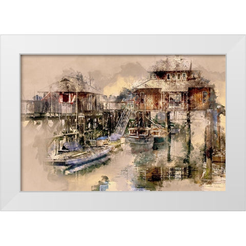 On Cowichan Bay White Modern Wood Framed Art Print by Bolokofsky, Ronald