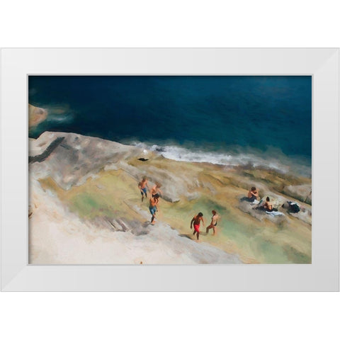 On the Mediterranean White Modern Wood Framed Art Print by Bolokofsky, Ronald