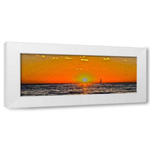 Sailing Into the Sunset White Modern Wood Framed Art Print by Bolokofsky, Ronald