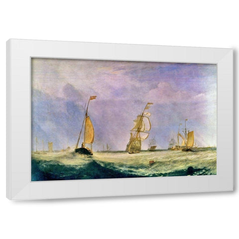 Sailing the Choppy Seas White Modern Wood Framed Art Print by Bolokofsky, Ronald