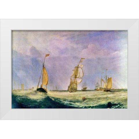 Sailing the Choppy Seas White Modern Wood Framed Art Print by Bolokofsky, Ronald