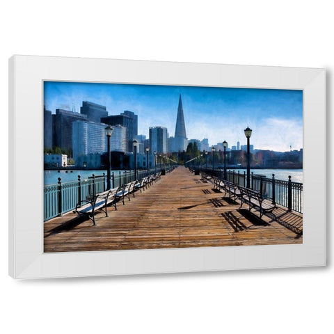 San Francisco White Modern Wood Framed Art Print by Bolokofsky, Ronald
