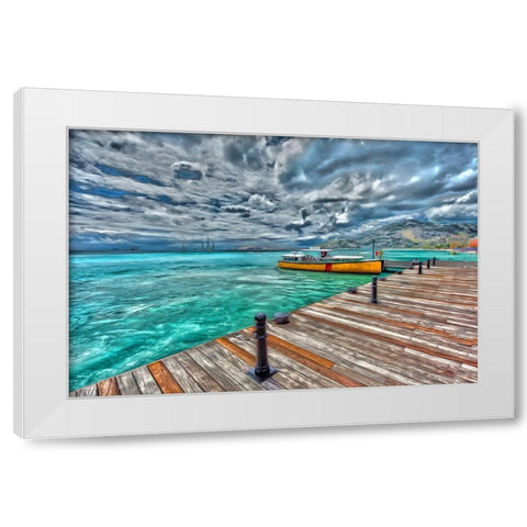 Sint Maartin White Modern Wood Framed Art Print by Bolokofsky, Ronald