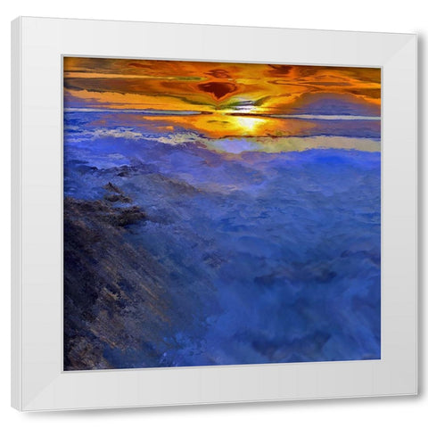 Summer Sunset White Modern Wood Framed Art Print by Bolokofsky, Ronald