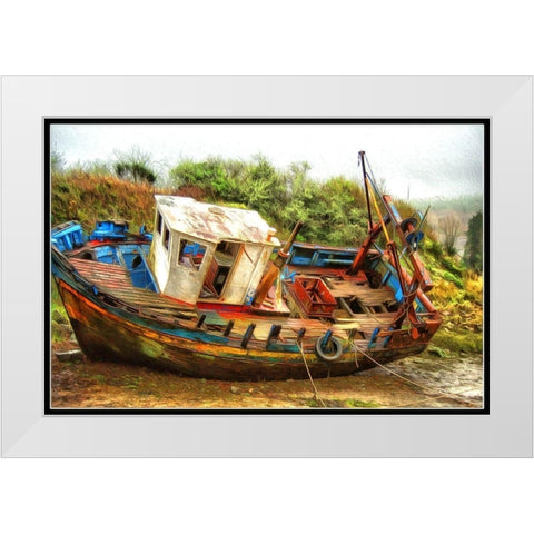 The Old Warrior White Modern Wood Framed Art Print by Bolokofsky, Ronald