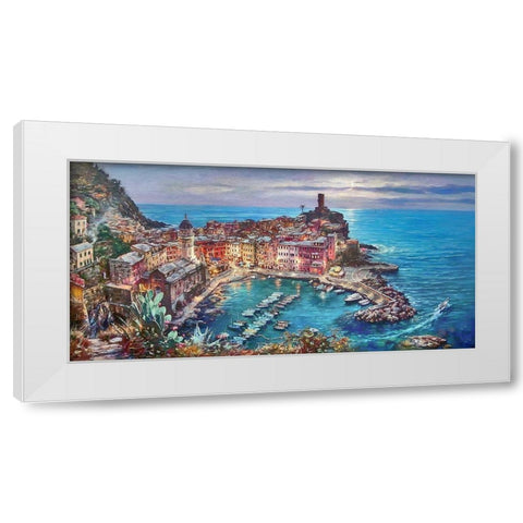 Vernazza View White Modern Wood Framed Art Print by Bolokofsky, Ronald