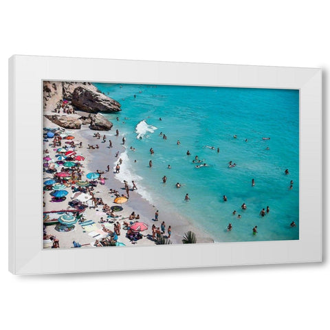 Weekend At the Beach I White Modern Wood Framed Art Print by Bolokofsky, Ronald