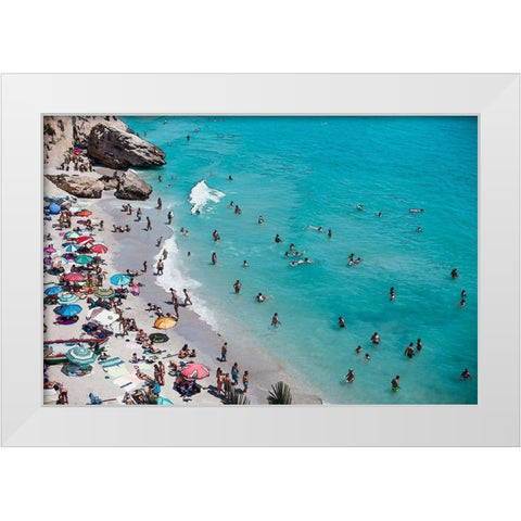 Weekend At the Beach I White Modern Wood Framed Art Print by Bolokofsky, Ronald