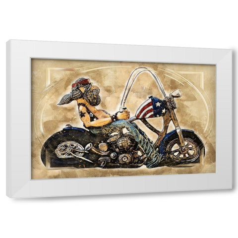 Easy Rider White Modern Wood Framed Art Print by Bolokofsky, Ronald