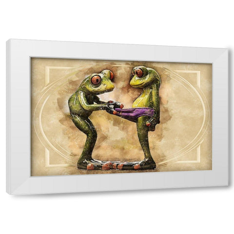 Oopsy White Modern Wood Framed Art Print by Bolokofsky, Ronald