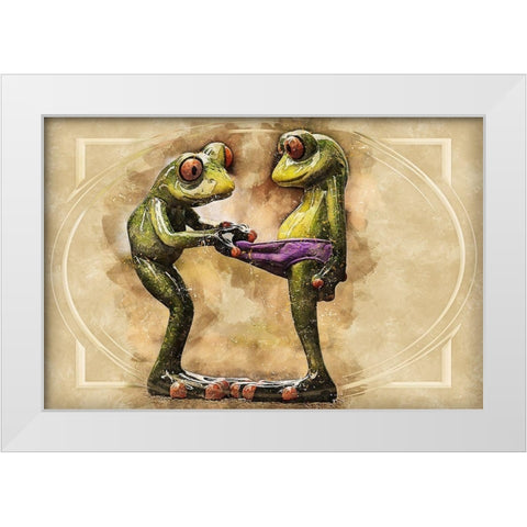 Oopsy White Modern Wood Framed Art Print by Bolokofsky, Ronald