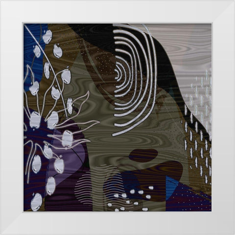 Abstract 257 White Modern Wood Framed Art Print by Bolokofsky, Ronald