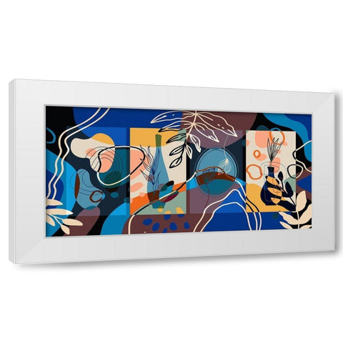 Abstract Boho Composition 225 White Modern Wood Framed Art Print by Bolokofsky, Ronald