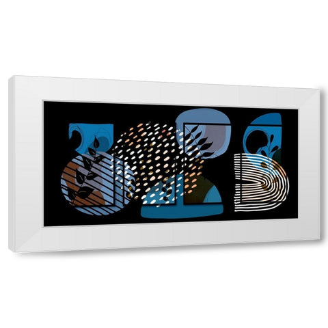 Abstract Garden Silhouette 65 White Modern Wood Framed Art Print by Bolokofsky, Ronald