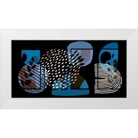 Abstract Garden Silhouette 65 White Modern Wood Framed Art Print by Bolokofsky, Ronald