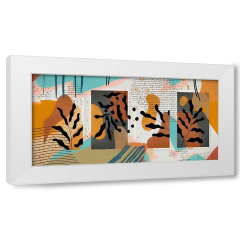 Abstract Garden Silhouette 75 White Modern Wood Framed Art Print by Bolokofsky, Ronald