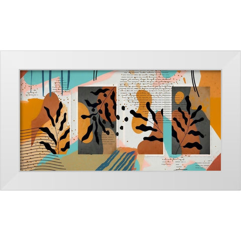 Abstract Garden Silhouette 75 White Modern Wood Framed Art Print by Bolokofsky, Ronald