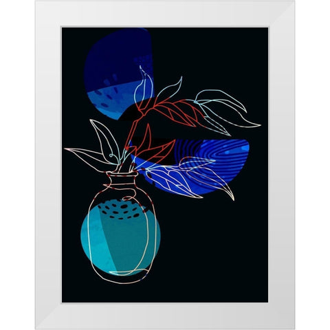 Abstract Plant 832 White Modern Wood Framed Art Print by Bolokofsky, Ronald