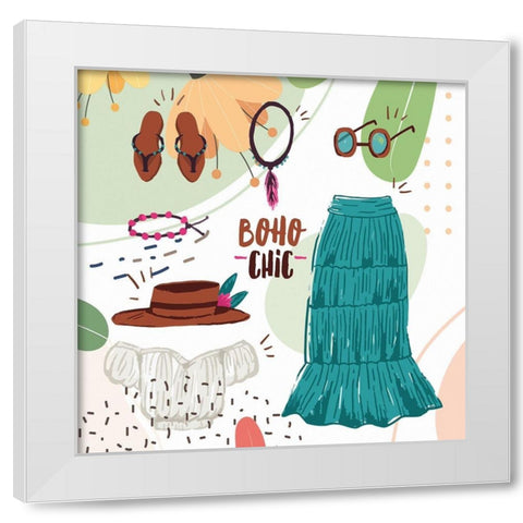 Boho Chic 796 White Modern Wood Framed Art Print by Bolokofsky, Ronald