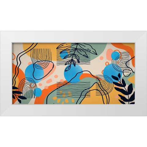 Boho Elements 102 White Modern Wood Framed Art Print by Bolokofsky, Ronald