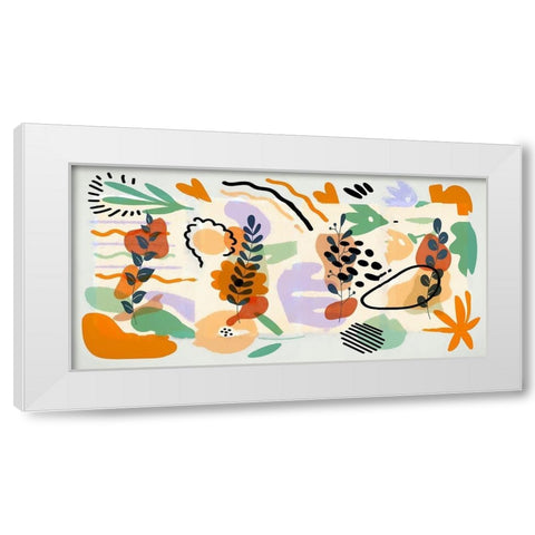 Boho Garden Elements 189 White Modern Wood Framed Art Print by Bolokofsky, Ronald