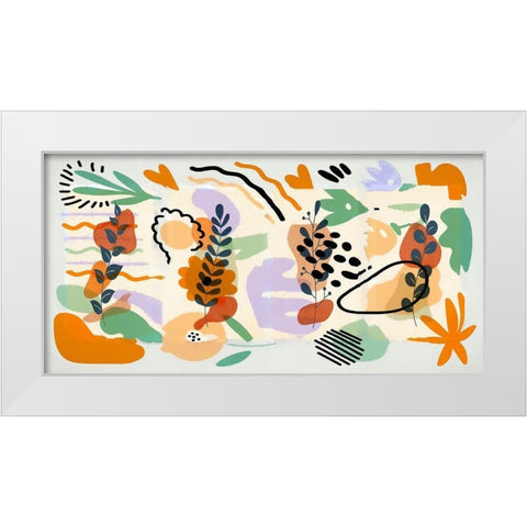 Boho Garden Elements 189 White Modern Wood Framed Art Print by Bolokofsky, Ronald