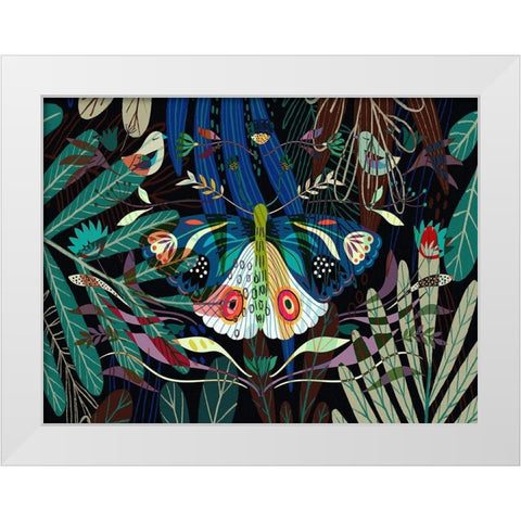 Boho Garden I White Modern Wood Framed Art Print by Bolokofsky, Ronald
