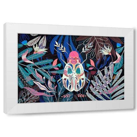 Boho Garden II White Modern Wood Framed Art Print by Bolokofsky, Ronald