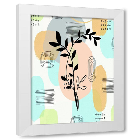 Botanical Abstract 333 White Modern Wood Framed Art Print by Bolokofsky, Ronald