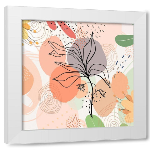 Botanical Abstract 997 White Modern Wood Framed Art Print by Bolokofsky, Ronald