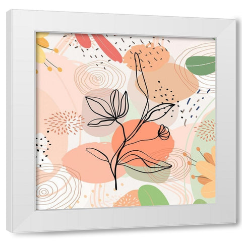 Botanical Abstract 998 White Modern Wood Framed Art Print by Bolokofsky, Ronald