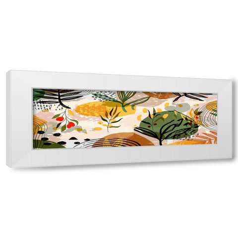 Botanical Collage I White Modern Wood Framed Art Print by Bolokofsky, Ronald