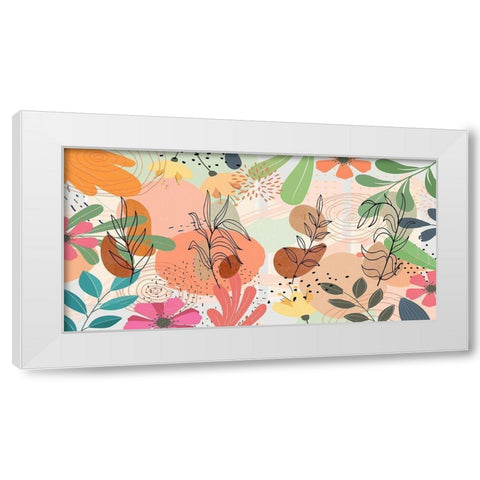 Garden Foliage V White Modern Wood Framed Art Print by Bolokofsky, Ronald