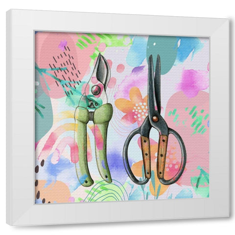 Garden Tools 656 White Modern Wood Framed Art Print by Bolokofsky, Ronald