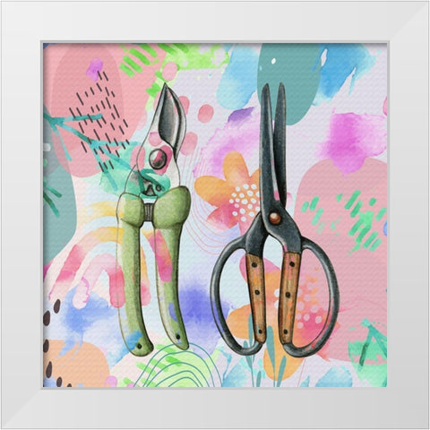 Garden Tools 656 White Modern Wood Framed Art Print by Bolokofsky, Ronald