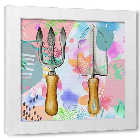 Garden Tools 657 White Modern Wood Framed Art Print by Bolokofsky, Ronald