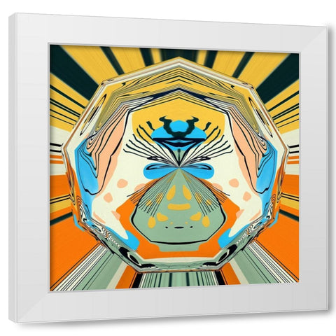 Gorilla Face White Modern Wood Framed Art Print by Bolokofsky, Ronald