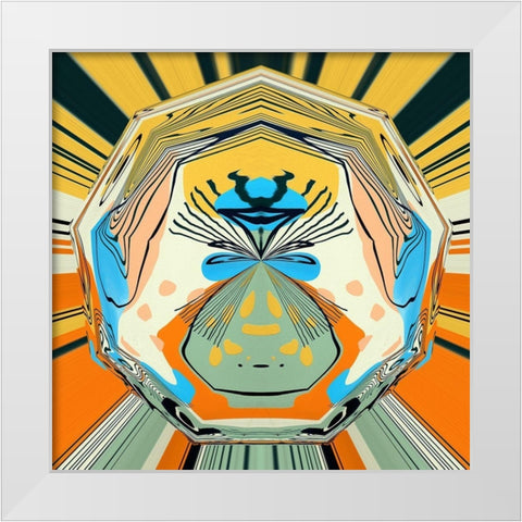 Gorilla Face White Modern Wood Framed Art Print by Bolokofsky, Ronald