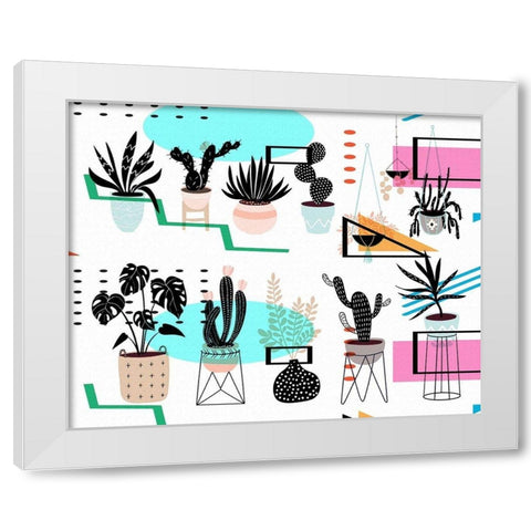 House Plants 306 White Modern Wood Framed Art Print by Bolokofsky, Ronald