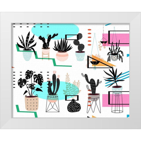 House Plants 306 White Modern Wood Framed Art Print by Bolokofsky, Ronald