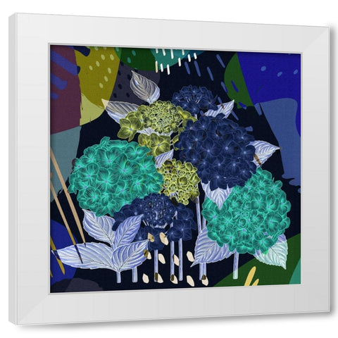 Hydrangea Garden 318 White Modern Wood Framed Art Print by Bolokofsky, Ronald
