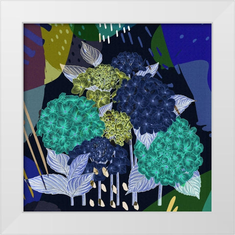Hydrangea Garden 318 White Modern Wood Framed Art Print by Bolokofsky, Ronald