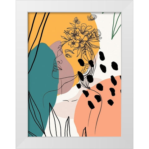 Island Girl 1310 White Modern Wood Framed Art Print by Bolokofsky, Ronald