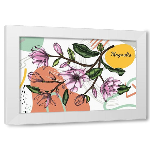 Magnolia 713 White Modern Wood Framed Art Print by Bolokofsky, Ronald