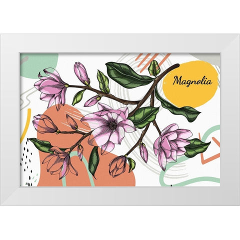 Magnolia 713 White Modern Wood Framed Art Print by Bolokofsky, Ronald